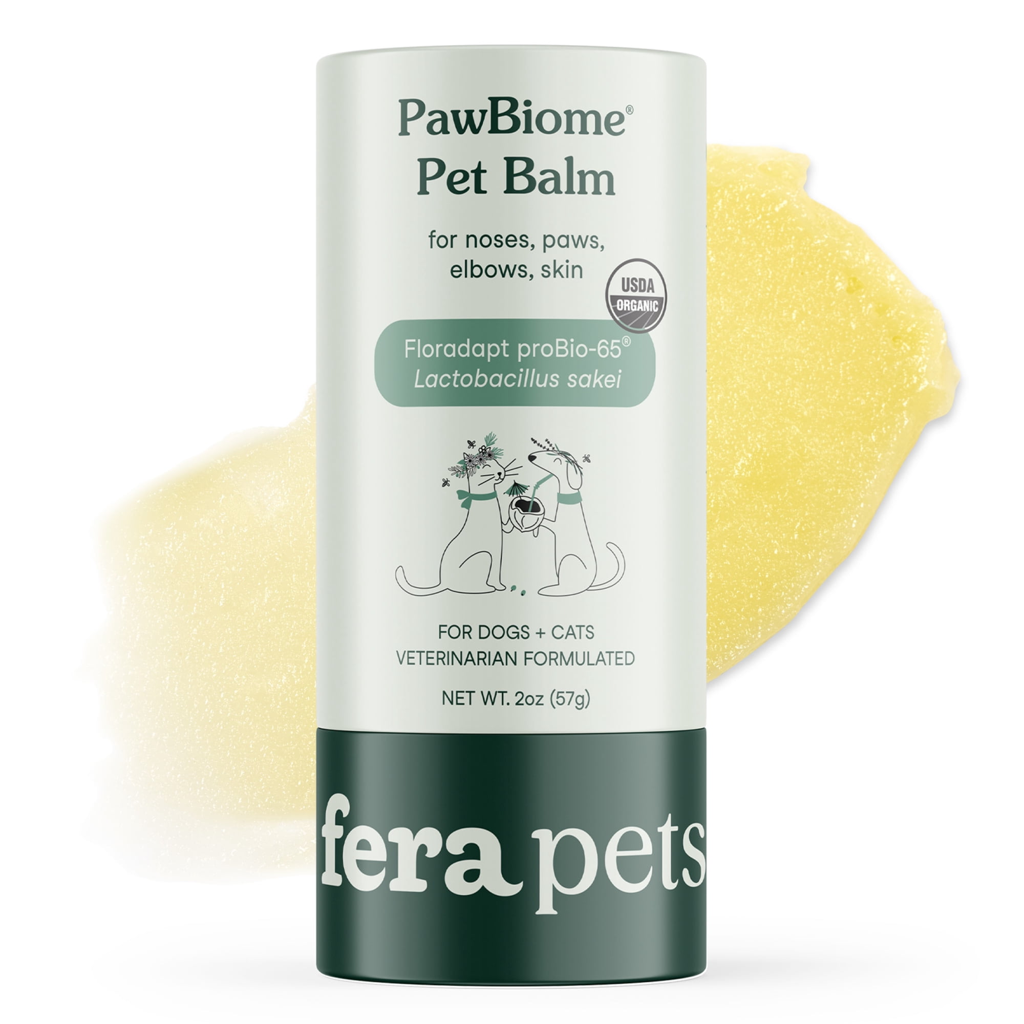 Fera Pets PawBiome® - Cat & Dog Balm for Nose, Skin, & Paws - Encourages Healthy Skin Recovery - 2 oz Stick