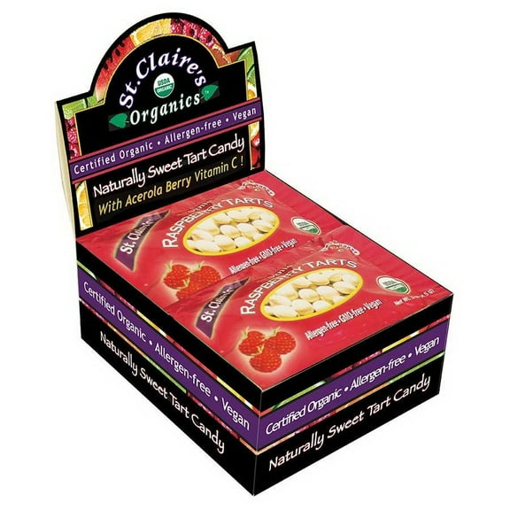 St. Claire's Organics Raspberry Fruit Tarts 12 (0.5 oz.) pocket pouches