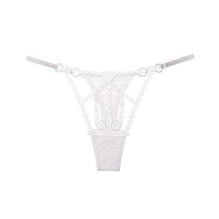 uublik Womens Thong Underwear White Hollow Out No Show Low Waisted Seamless Ladies Panties