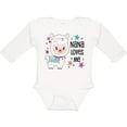 thumbnail image 3 of Inktastic Nana Loves Me- Cute and Happy Llama Boys or Girls Long Sleeve Baby Bodysuit, 3 of 5