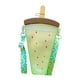 thumbnail image 4 of Botella de agua con pajita para niñas con correa de hombro desmontable, creativa y duradera. Verde, 4 of 7