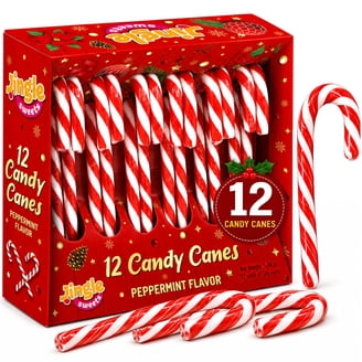 NERDS, Holiday Candy Canes, 5.3 Oz, Fruit Flavored Candy Canes