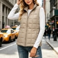 thumbnail image 5 of Byworldtasic Women's Lightweight Quilted Puffer Vest Stand Collar Zip Up Outerwear Sleeveless Jacket with Pockets, 5 of 9