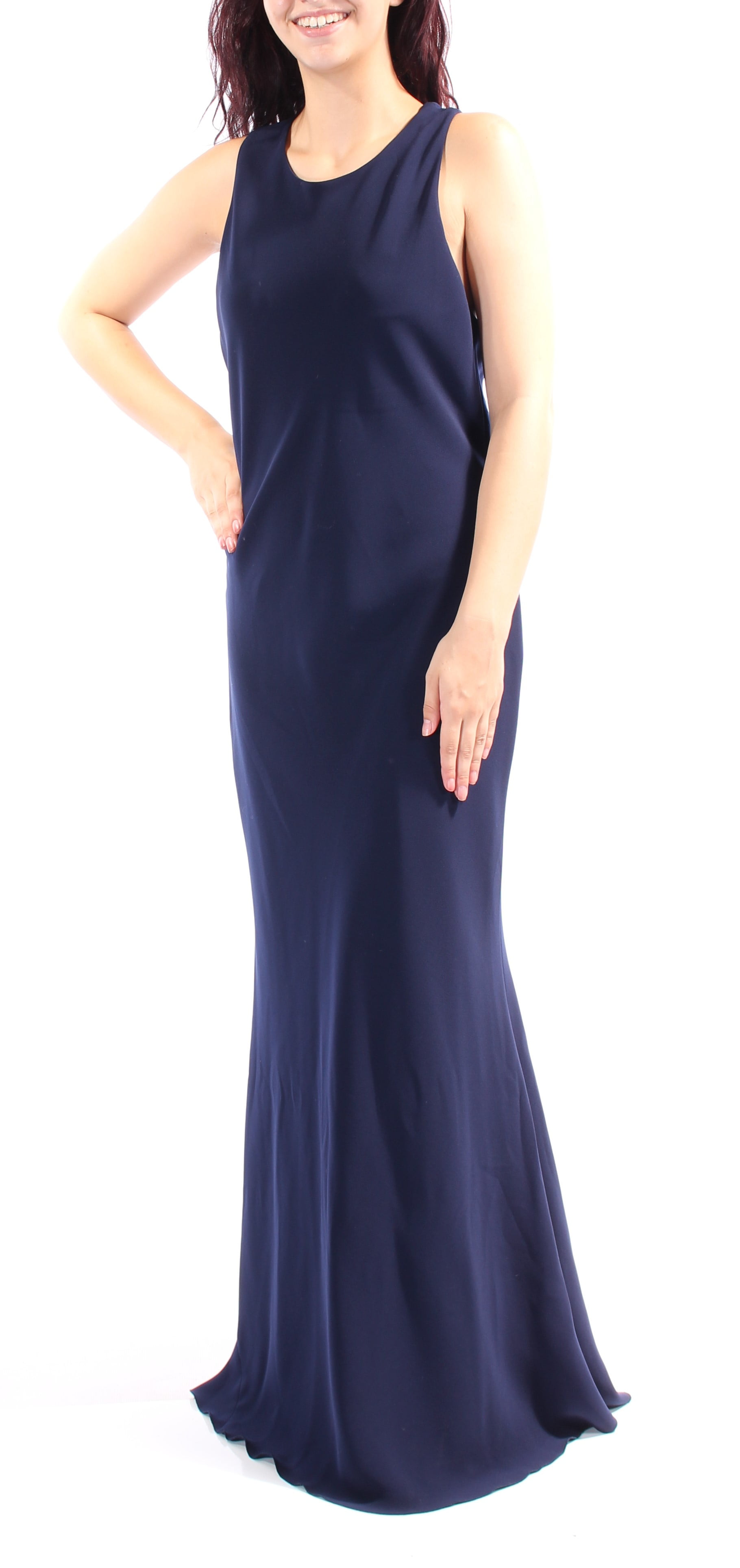 Calvin Klein Womens Chiffon Halter Maxi Dress - Walmart.com