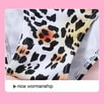 thumbnail image 7 of URMAGIC Child Girls 3 Pieces Floral Bikini Set and Kimono Bathing Suit Swimsuit,Brown Leopard, 7 of 7