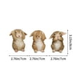 thumbnail image 3 of Cute Easter Bunny Resin Decorations, No Rabbits Three Piece Set for Home Garden Courtyard Ornaments, Perfect Easter Holiday Decor for Indoor & Outdoor, 3 of 6