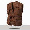 thumbnail image 2 of Big & Tall Men's Utility Fishing Vest Full Zip Lightweight Breathable Mesh Liner Cargo Waistcoat Multi-Pocket for Travel Photography, 2 of 6