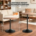 thumbnail image 3 of XPOPR 23.5'' Round Bar Table, Adjustable Range  Wood Pub Table with Black Leg and Base for Living Room Dining Room Bar Cocktail Table Brown, 3 of 11