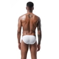 thumbnail image 4 of Ketyyh-chn99 Swim Trunks for Men Swimwear Men's Swimsuits Swim Boxer Briefs Square Cut Bathing Suits White,M, 4 of 5