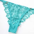 thumbnail image 4 of Xucatan Women's Low Rise Mesh Floral Embroidered Thong Panties, Sheer See Through Ladies Underwear, Stretchy Hip Lifting Elastic Briefs, Breathable Feminine Panties, Casual Daily Panties Gift, 4 of 7