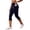 Dark Blue, variant on LIaqionyy Capri Leggings for Women High Waisted Yoga Workout Athletic Running Pants with Pockets Cropped Legging