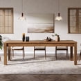 thumbnail image 4 of Tribesigns 78.7" Solid Wood Dining Table for 6-8, Extra Long Farmhouse Kitchen Table, Rectangle Dinner Table for Kitchen, Living Room, Rustic Brown, 4 of 7