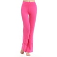 thumbnail image 3 of Capreze Women Bottoms Straight Leg Yoga Pants High Waist Leggings Tummy Control Trousers Solid Color Jeggings Rose Red M, 3 of 3