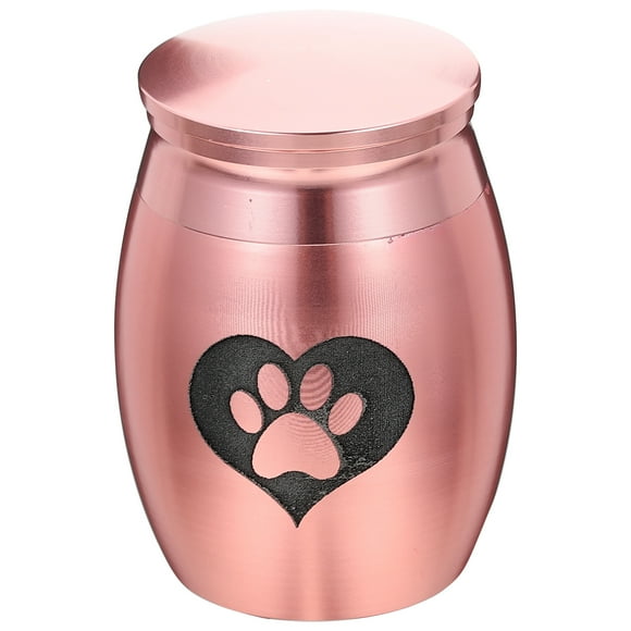 FRCOLOR pet urn Lovely Pattern Dog Urn Delicate Cat Urn Stainless Steel Cremation Urn Pet Accessory,1.57"X1.18"X1.18"
