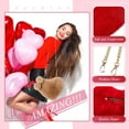 thumbnail image 3 of Bolso peludo del día de San Valentín Bolsos de corazón de piel sintética suave y esponjosa, 3 of 5