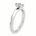 thumbnail image 3 of Sterling Silver Stackable Expressions Flower Diamond Ring Size 7, 3 of 3