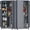 Gray, variant on Metal Locking Cabinet, 72.8" Tall Storage Cabinet for Broom, Garage Storage Cabinet with Doors and Shelves, Heavy Duty Tool Cabinet for Home Office, School, Basement,Gym