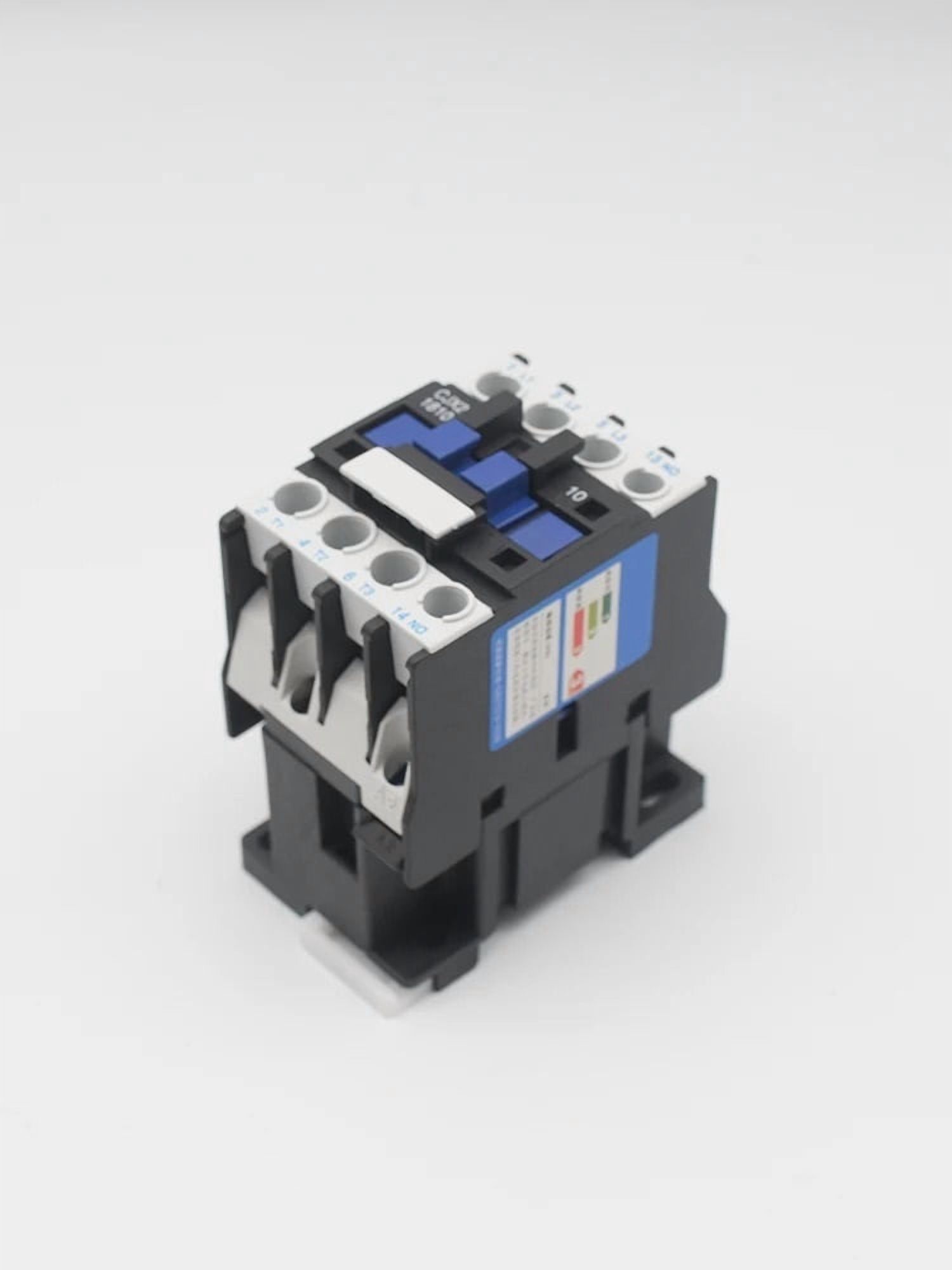 CJX2-1810 LC1 AC Contactor 18A 3 Phase 3-Pole NO Coil Voltage 380V 220V 110V 48V 24V 50/60Hz Din Rail Mounted 3P+1NO Normal Open