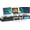 Black, variant on Heavy Duty Dual Monitor Stand, Holds 2 Screens Up to 27 Inches, Adjustable Length and Angle Monitor Riser, Desk Organizer with Side Pockets and Drawers, Home Office Desk Storage, White
