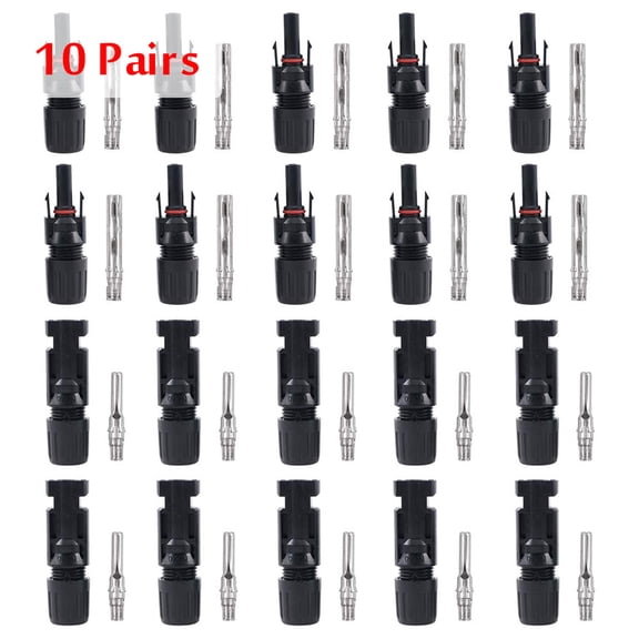 FungLam 10 Pair Male Female M/F Wire Cable Connector Solar Panel Adapter 30A Waterproof