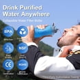 thumbnail image 5 of Purewell Collapsible Filtered Water Bottle, 0.01μm BPA-Free Silicone Squeeze Water Purifier Bottle for Hiking, Backpacking, Camping & Survival(blue), 5 of 7