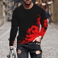 thumbnail image 1 of Blusas y camisas de manga larga y cuello redondo para hombre, camisetas informales con estampado de cuello redondo, blusas de manga corta para hombre, 1 of 5