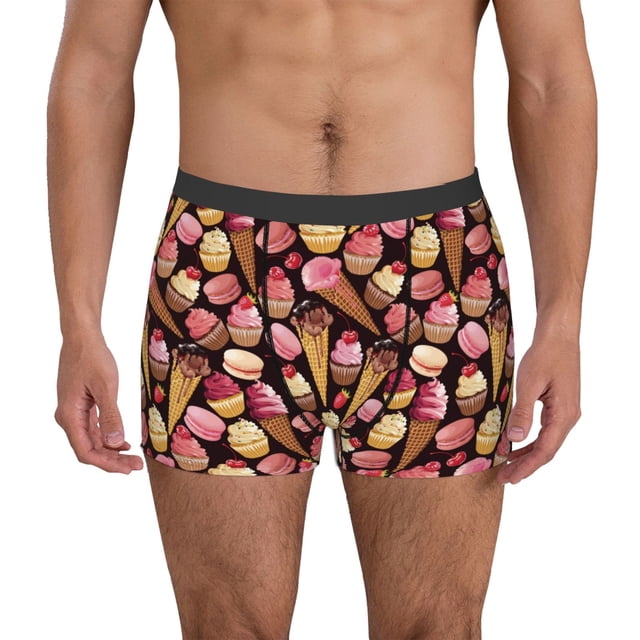 Fotbe Ice Cream Cake Calzoncillos Tipo Boxer con Bolsa de Soporte Total para Hombre, X-Temp Fresco, Transpirable y de Secado Rápido-XX-Large