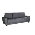 thumbnail image 3 of Sealy TruFit Klein Queen Dropback Sofa Bed Convertible with Additional Storage in Gray with Solid Wood Legs in Espresso, 3 of 15