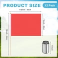 thumbnail image 3 of Uxcell 12-Pack Mini Wood Stick Sublimation Flag, 8x12 Inch Polyester Rectangular Solid Color Blank Hand Held Plain Flag [Red], 3 of 6
