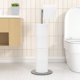 thumbnail image 1 of Bathroom Floor Standing Toilet Roll Holder, Weighted Base Stainless Steel Toilet Paper Holder, Simple and Convenient Toilet Paper Dispenser, 1 of 5