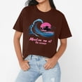 thumbnail image 3 of NAMTYQX Summer Shirts for Women Stretch Relaxed Fit Plus Size Cute Cool Crewneck Short Sleeve Print Fullprint Summer Tops Wine Size S, 3 of 5