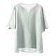 thumbnail image 1 of TaTaai Women's V-Neck Short Sleeve Linen Embroidered Vintage Loose Casual Tops Soft Lightweight Stylish Blouses for Daily Street Office Wear Gift, 1 of 5