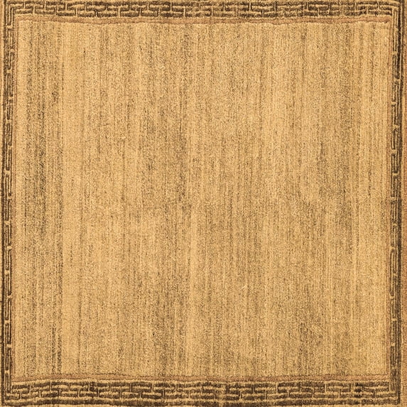 Ahgly Company Indoor Square Abstract Brown Modern Area Rugs, 8' Square
