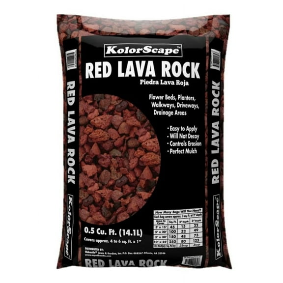 Kolor Scape 40200032 Red Lava Rock 0.5 cu. ft. Decorative Stone for Landscaping