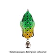 thumbnail image 2 of Fish Lure Artificial Bait 8cm Fine Workmanship Compact Size Smooth No Burrs Exquisite Sweet Gift Rotating Wobbler Lures Green-yellow, 2 of 7