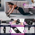 thumbnail image 2 of Kit de barra de pilates ODCPN con bandas de resistencia y rodillo abdominal, 2 of 7