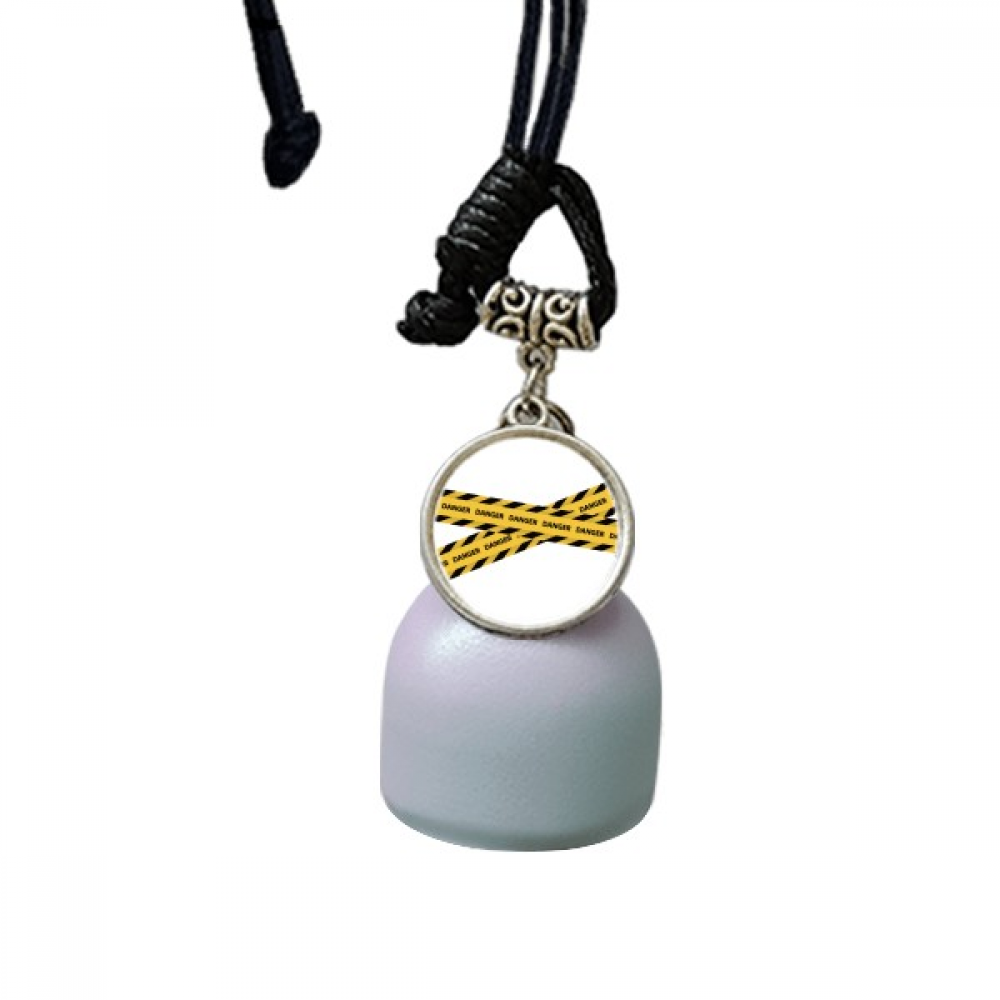 Logo Danger Warning Art Deco Fashion Wind Chimes Bell Car Pendant
