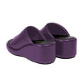 thumbnail image 2 of YDN Women Open Toe Wedge Mid Heel Mules Slip on Platform Slide Sandals Summer Beach Dressy Slippers Size 12 Dark Purple, 2 of 4