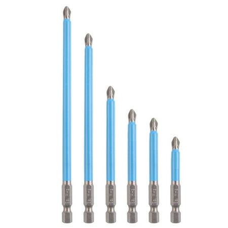 

6Pcs Wear-resistant Hex Shank Magnetic for Cross Screw for Head Screwdriver Bits