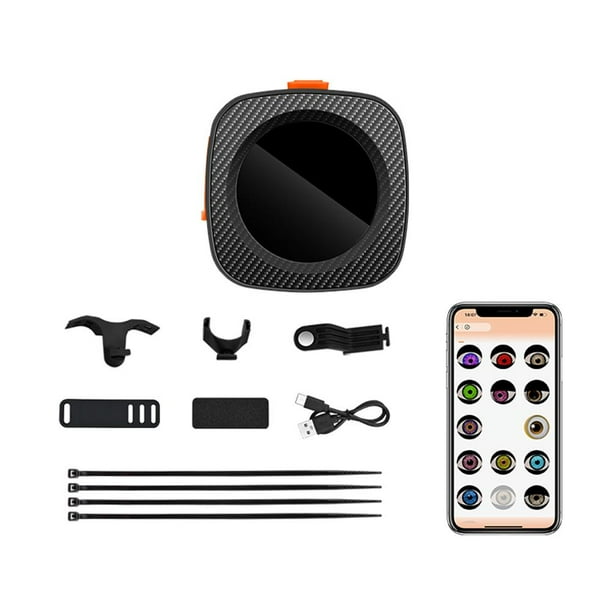 Faro LED 3D dinámico para motocicleta, con pantalla personalizable, resistente al agua y a los golpes, universal para motos y coches.