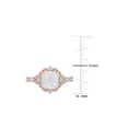 thumbnail image 5 of 1.79 Carat (Ctw) Opal and White Sapphire Ring in 10K Rose Pink Gold for Women, 5 of 6