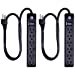 thumbnail image 3 of GE 6 Sorties Parasurtenseur 2 Pack, 3 Ft Rallonge, Bande d'Alimentation, 450 Joules, Interrupteur Marche / Arrêt, Disjoncteur Intégré, Résistant, Garantie, UL Répertorié, Noir, 83969, 3 of 4
