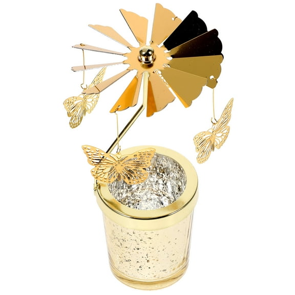 WEUVEB Table Decorations for Party Candle Holder for Table Metal Rotating Adults Home 1Set