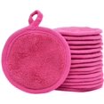 thumbnail image 1 of BloomSesame Almohadillas desmaquillantes reutilizables, paquete de 16 toallitas limpiadoras faciales de microfibra, cara, ojos, labios (3,5 pulgadas, rosa oscuro), 1 of 5