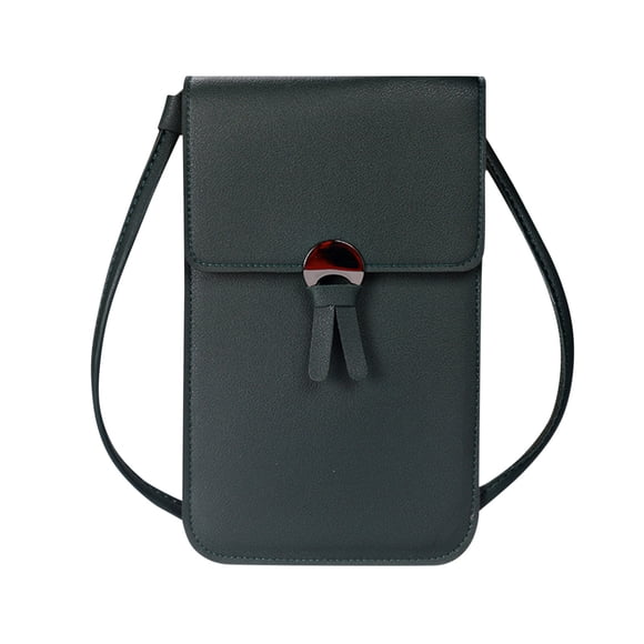 DGS Women Touchscreen Phone Bags, Mini Leather Mobile Phone Crossbody Bags Shoulder Handbag Wallet With Credit Card Slots