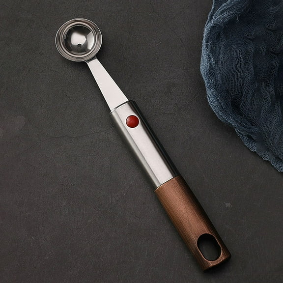 KONTONTY Stainless Steel Melon Baller for Home Use Easy to Scoop Light Brown Color Ideal for Ice Cream and Fruits