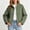 Army Green, variant on Womens Polka Dot Jackets, Full Zip Drawstring Hem Stand Collar Long Sleeve Fashion Jackets for Spring Fall White Size L