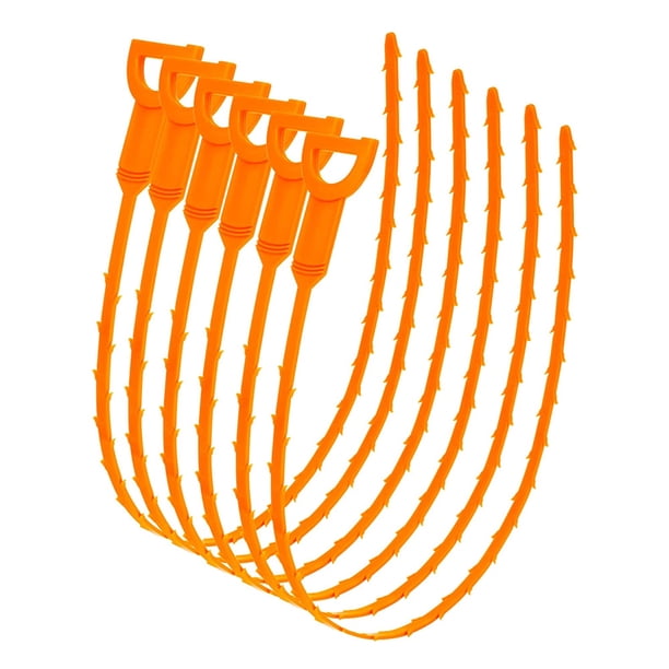 Paquete de 6 herramientas para quitar obstrucciones de drenaje, herramienta limpiadora de drenaje, herramienta de drenaje para ducha, barrena de drenaje, herramienta de Limpieza del cabello