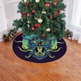 thumbnail image 2 of FMSHPON Blue Green Cartoon Dragon Xmas Christmas Tree Skirt Stand Mat for Holiday Party Decoration Indoor Outdoor 48 inches, 2 of 3