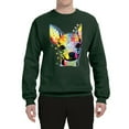 thumbnail image 2 of Wild Bobby Dean Russo Colorful Chihuahua Dog Lover Unisex Crewneck Graphic Sweatshirt, Forest Green, XX-Large, 2 of 5